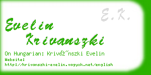 evelin krivanszki business card